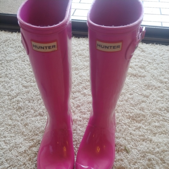 hunter bright pink boots